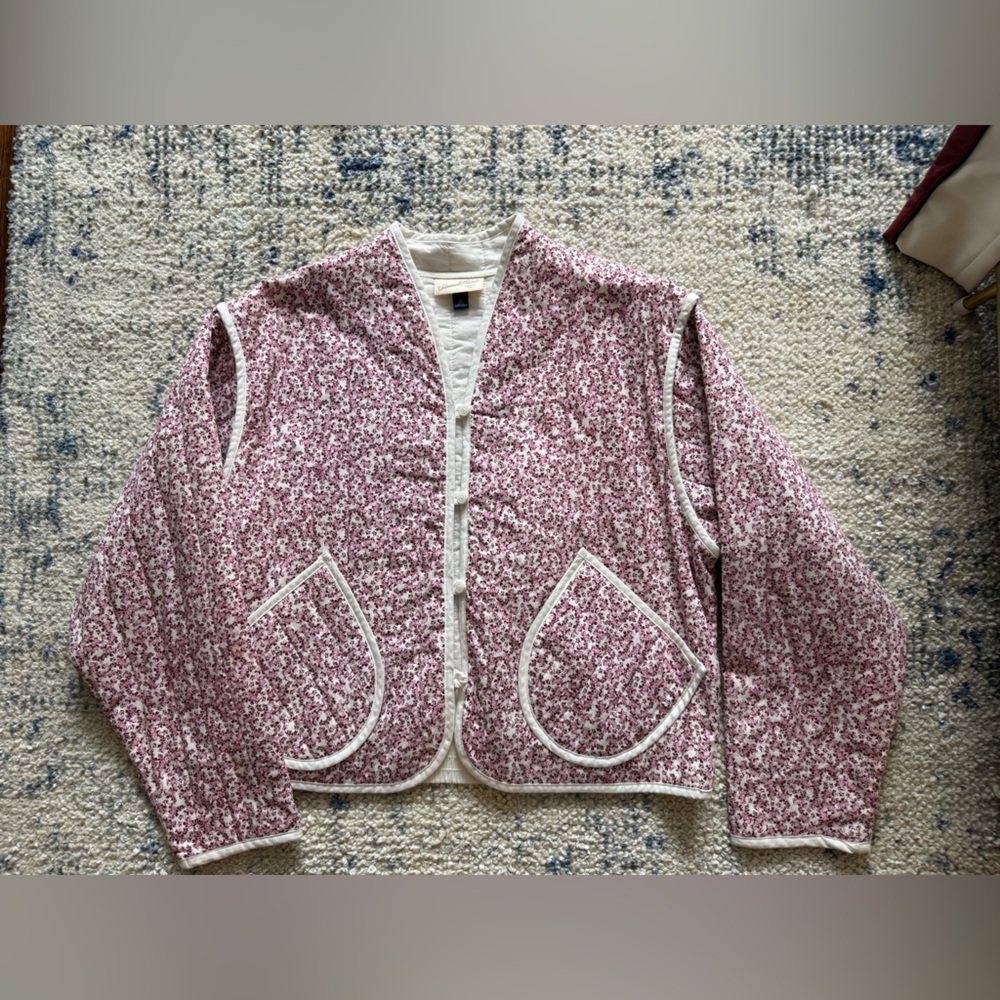 Universal Thread Cream and Red Floral Jacket